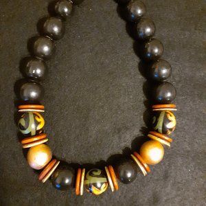 Wooden Bead African Necklace